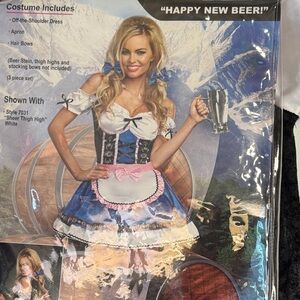 Spirit Blue and White Dress with Apron